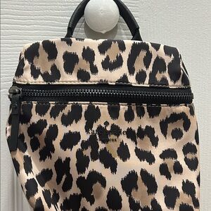 Kate Spade Black and Tan Leopard Mini Backpack